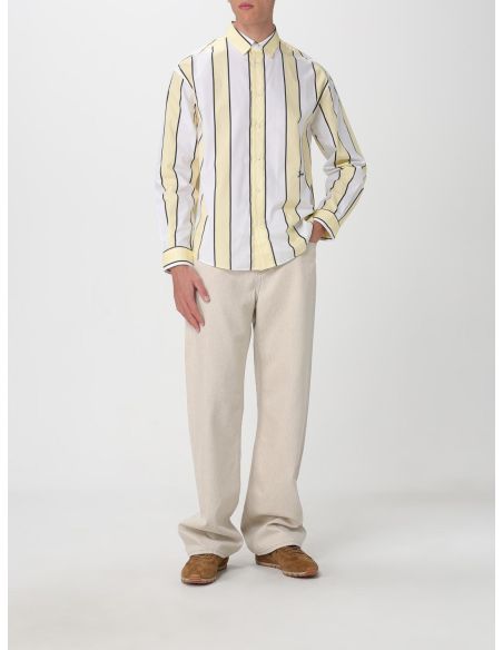LA CHEMISE SIMON IMPRIMÉ À RAYURES BLANC ET JAUNE