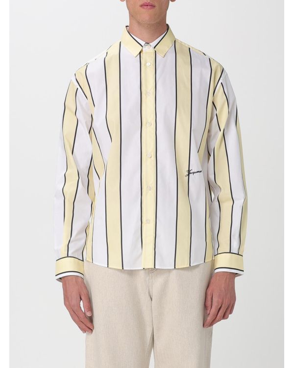 THE SIMON SHIRT WITH WHITE AND YELLOW STRIPED PRINT 2