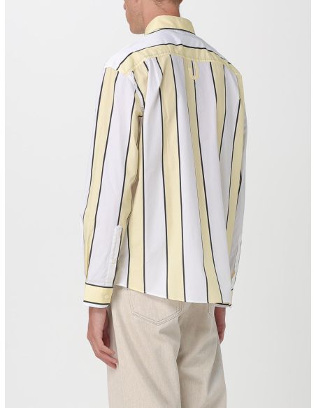 THE SIMON SHIRT WITH WHITE AND YELLOW STRIPED PRINT