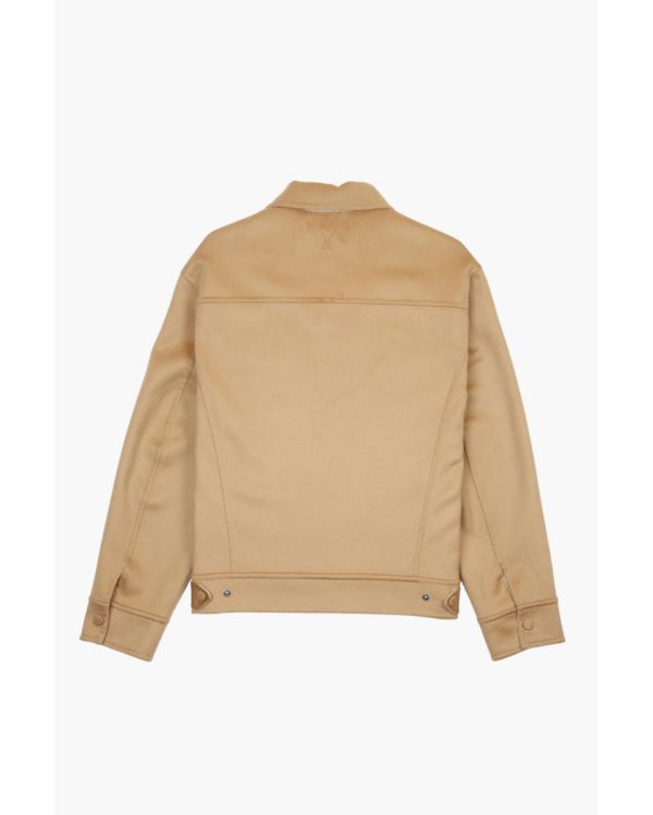 CAMEL/COFFEE/CREAM WOOL TRUCKER JACKET 2