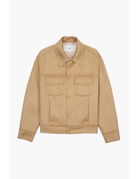 VESTE TRUCKER LAINE CAMEL/CAFE/CREME