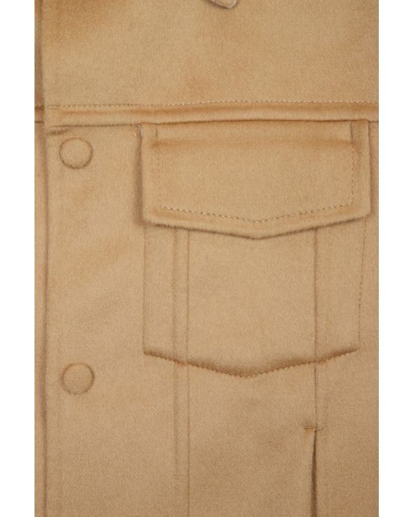 VESTE TRUCKER LAINE CAMEL/CAFE/CREME
