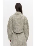 SHORT TWEED JACKET ALASKA BLUE