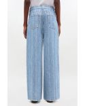JEAN BAGGY RAYÉ MID BLUE STONE