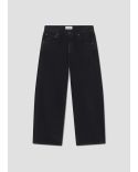 JEAN COURT COUPE BASSE DENIM DÉLAVÉ NOIR