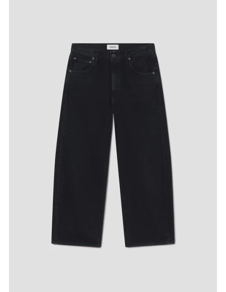 JEAN COURT COUPE BASSE DENIM DÉLAVÉ NOIR