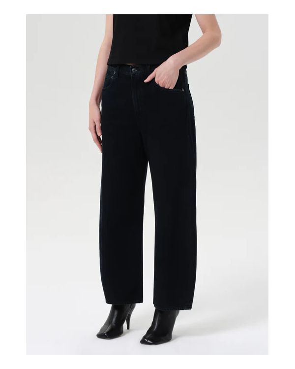 JEAN COURT COUPE BASSE DENIM DÉLAVÉ NOIR