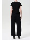 JEAN COURT COUPE BASSE DENIM DÉLAVÉ NOIR