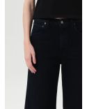 JEAN COURT COUPE BASSE DENIM DÉLAVÉ NOIR