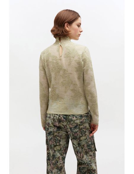 COL ROULÉ VERT TRANSPARENT