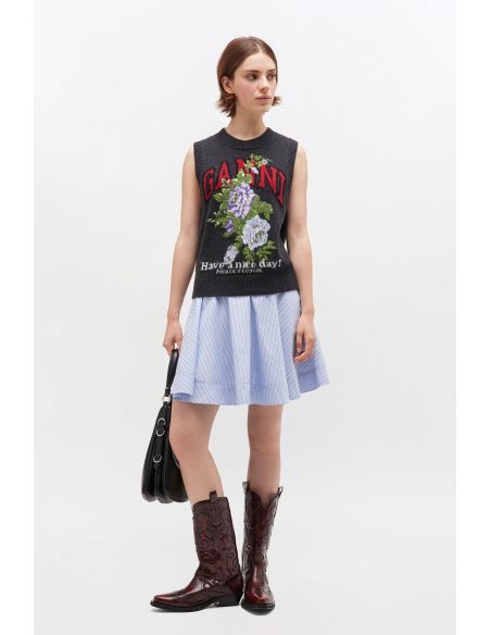 PULL SANS MANCHES LAINE GRIS FONCÉ PHANTOM