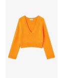 ORANGE TIGER V-NECK SWEATER