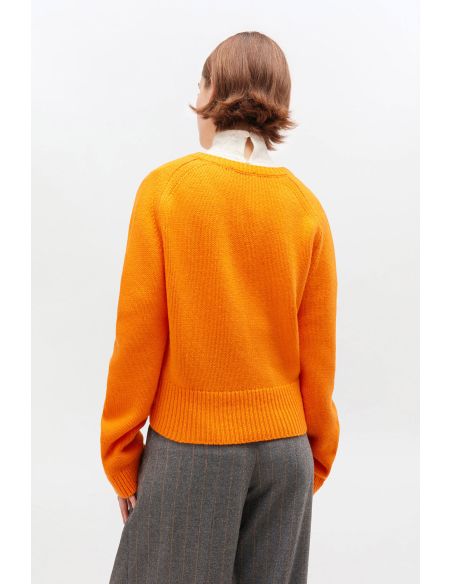 ORANGE TIGER V-NECK SWEATER