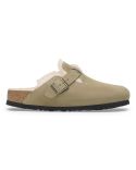 MULES BOSTON FOURRURE D'AGNEAU TAUPE