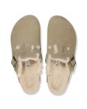 TAUPE LAMB FUR BOSTON MULES