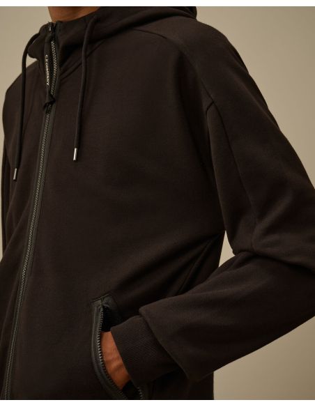 DIAGONAL RAISED FLEECE GOGGLE SWEATSHIRT
