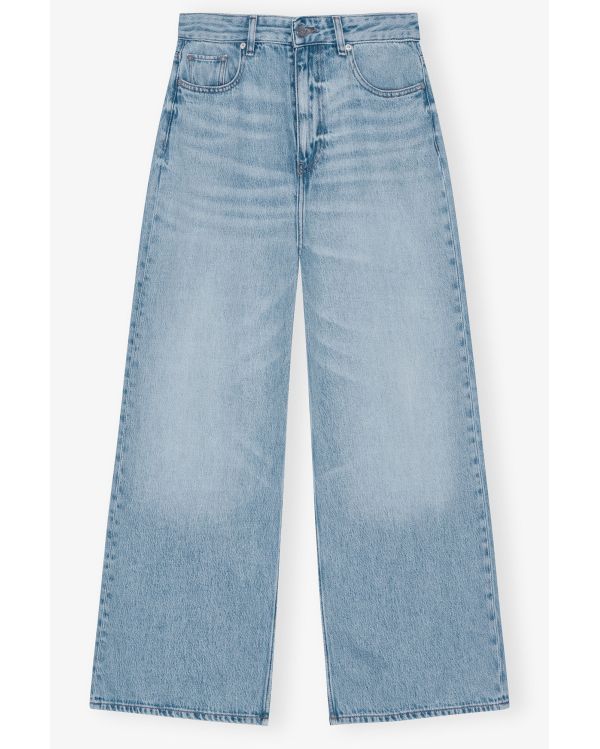 LIGHT BLUE STONE BAGGY JEANS