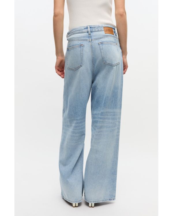 LIGHT BLUE STONE BAGGY JEANS 2