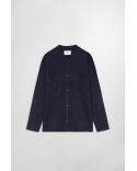 JONAS BOILED WOOL OVERSHIRT NAVY BLUE