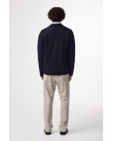 JONAS BOILED WOOL OVERSHIRT NAVY BLUE