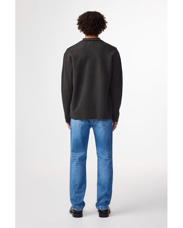 JONAS BOILED WOOL OVERSHIRT DARK ARMY