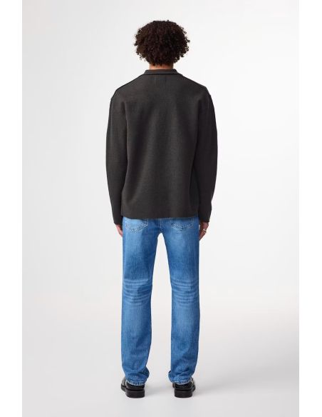 JONAS BOILED WOOL OVERSHIRT DARK ARMY