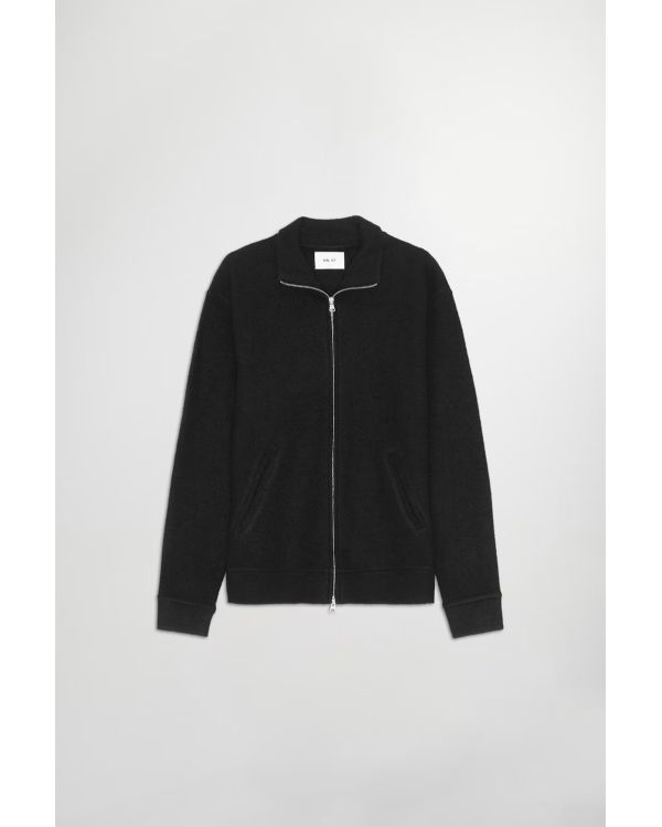 BLACK HYBRID BOILED ZIP VEST