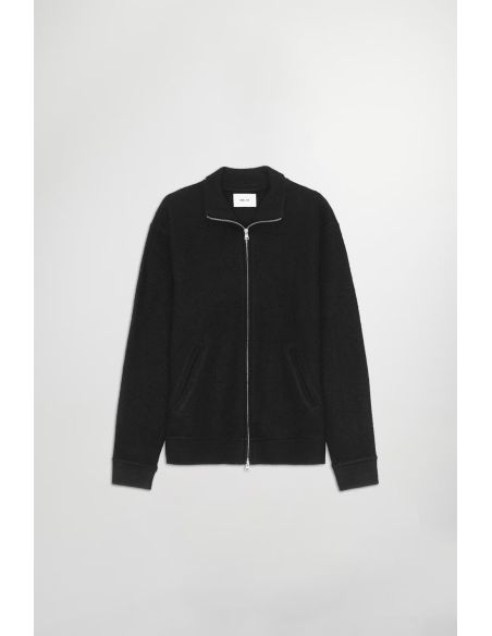 BLACK HYBRID BOILED ZIP VEST