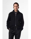 BLACK HYBRID BOILED ZIP VEST