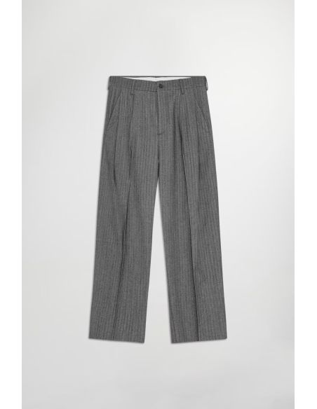 JUSTIN HERRINGBONE PANT BLACK MELANGE