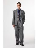 JUSTIN HERRINGBONE PANT BLACK MELANGE