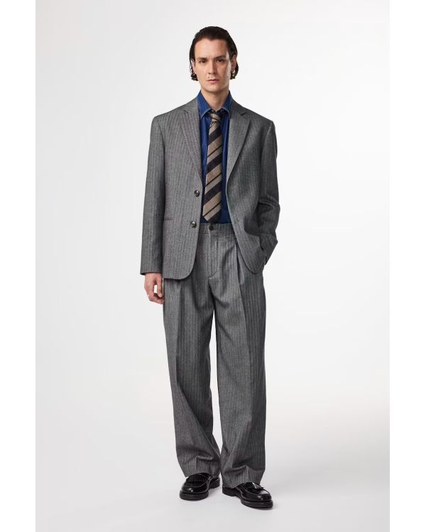 JUSTIN HERRINGBONE PANT BLACK MELANGE 2