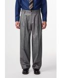 JUSTIN HERRINGBONE PANT BLACK MELANGE