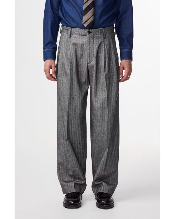 JUSTIN HERRINGBONE PANT BLACK MELANGE