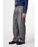 PANTALON JUSTIN HERRINGBONE NOIR MELANGE