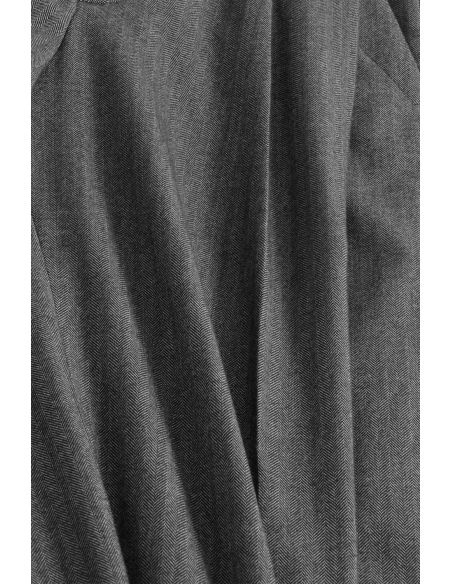 PANTALON JUSTIN HERRINGBONE NOIR MELANGE
