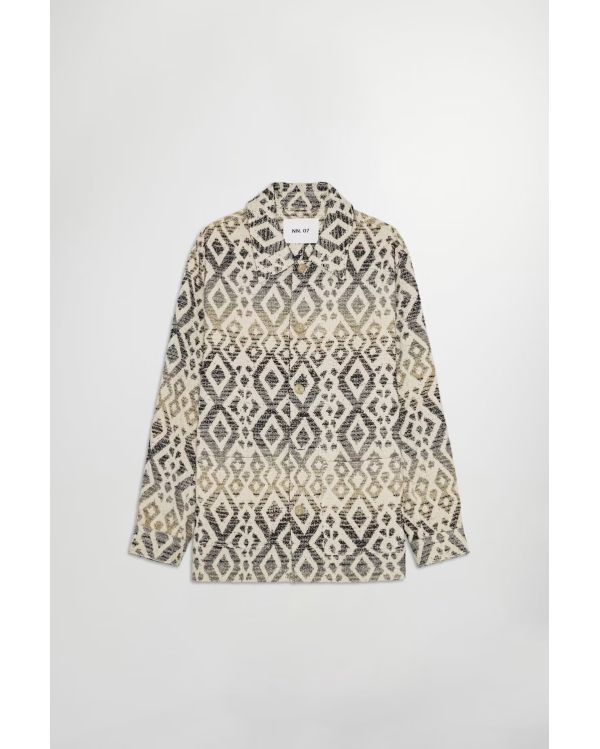 BLAZE JACQUARD OVERSHIRT ECRU MULTI