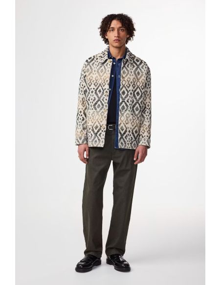 BLAZE JACQUARD OVERSHIRT ECRU MULTI