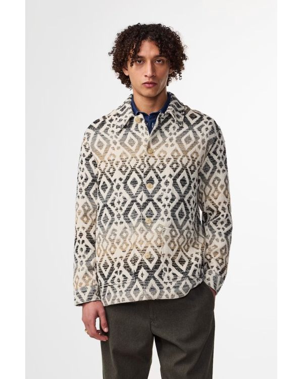 BLAZE JACQUARD OVERSHIRT ECRU MULTI