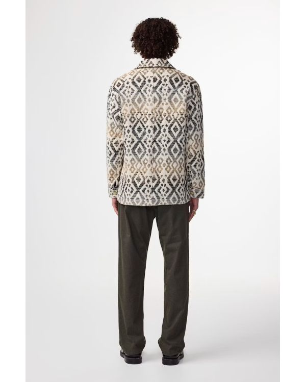 BLAZE JACQUARD OVERSHIRT ECRU MULTI