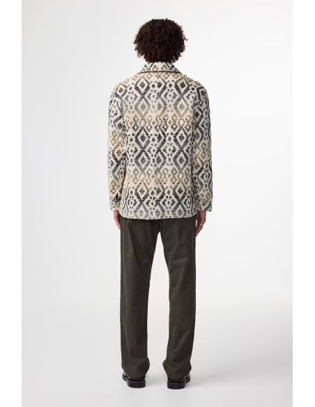 BLAZE JACQUARD OVERSHIRT ECRU MULTI