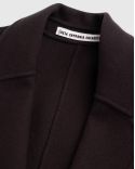 HUGO LONG COAT WOOL DARK CHOCOLATE BROWN