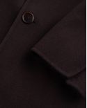 HUGO LONG COAT WOOL DARK CHOCOLATE BROWN