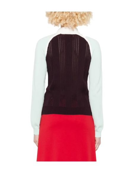 POLO BLOCS DE COULEUR AUBERGINE