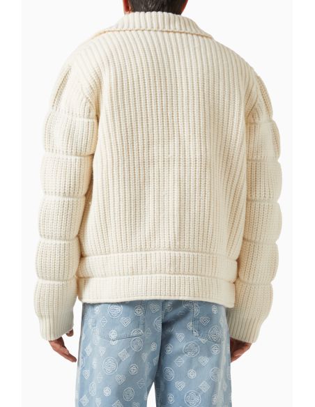 RIBBED PADDED JACKET WHITE