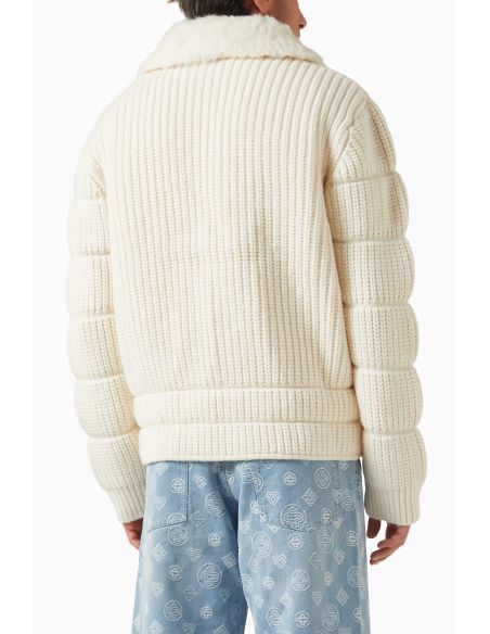 RIBBED PADDED JACKET WHITE