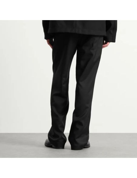 PANTALON DE TRAVAIL EN LAINE AVEC BOUCLE DE CEINTURE NOIR