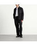 PANTALON DE TRAVAIL EN LAINE AVEC BOUCLE DE CEINTURE NOIR