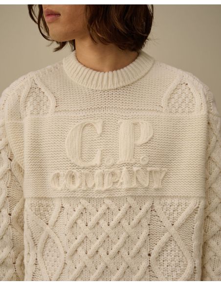 SHETLAND WOOL SWEATER GAUZE WHITE