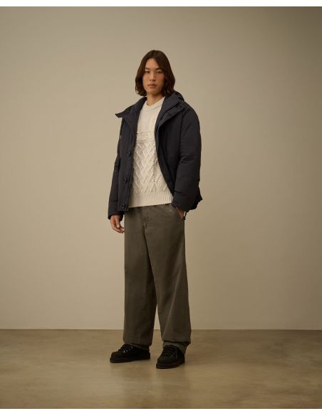 SHETLAND WOOL SWEATER GAUZE WHITE